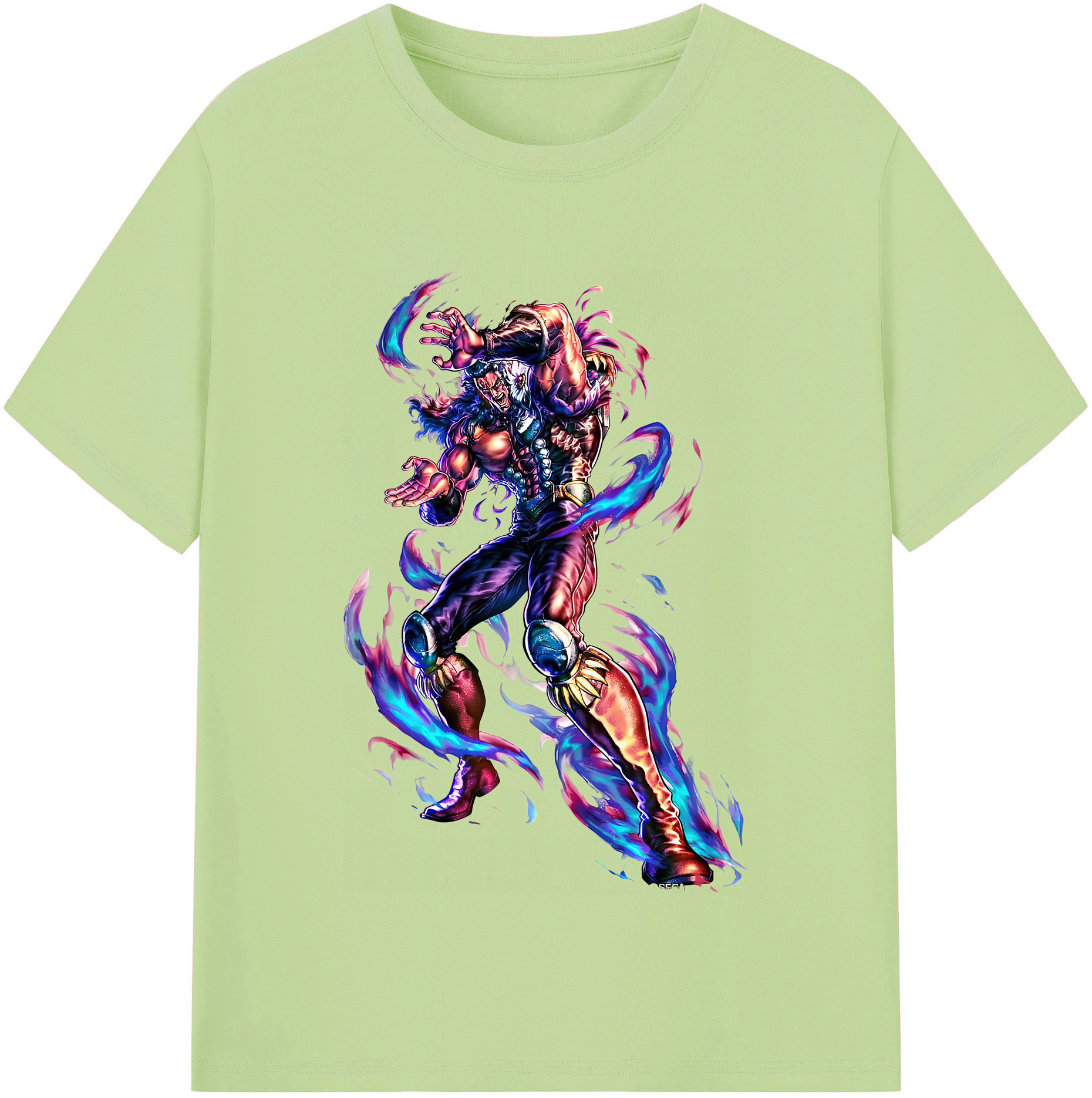 （画像用） 北斗の拳 Fist of the North Star 綿100％半袖Tシャツ（フロントプリント）
